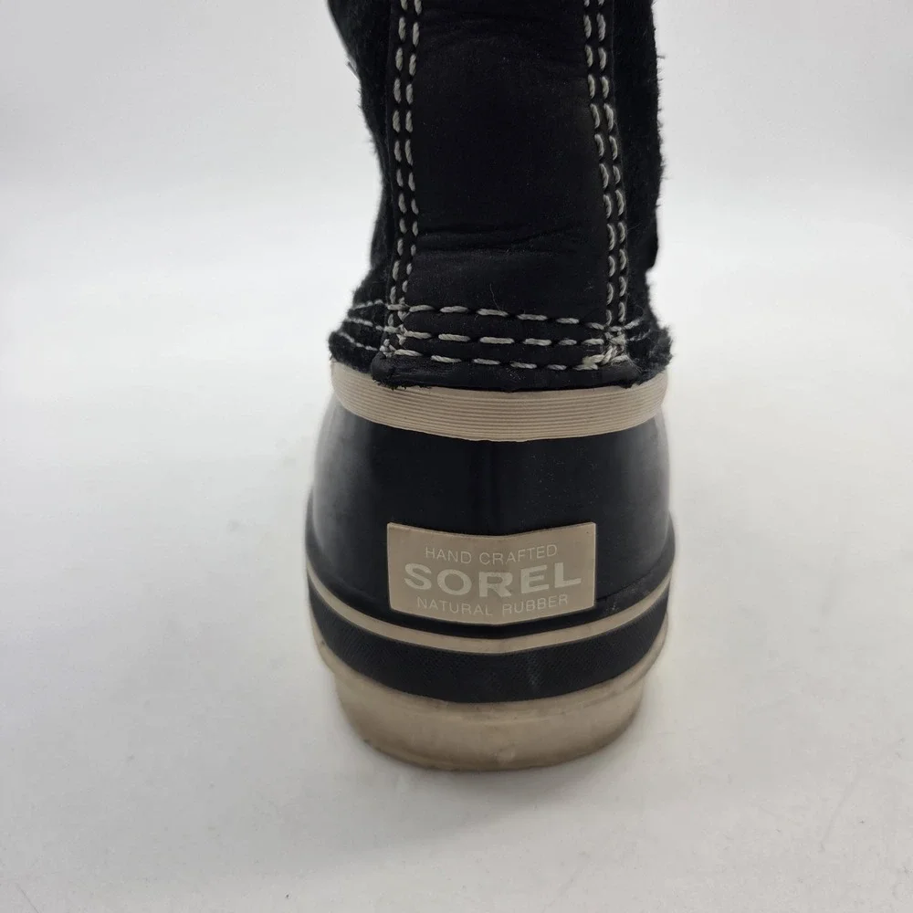 SOREL Joan of Arctic Lace Up Waterproof Insulated Winter Boots Womens Black Sz 8